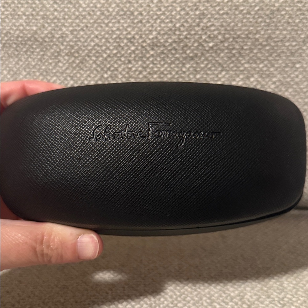 Salvatore Ferragamo Black Hardshell Eyewear Case